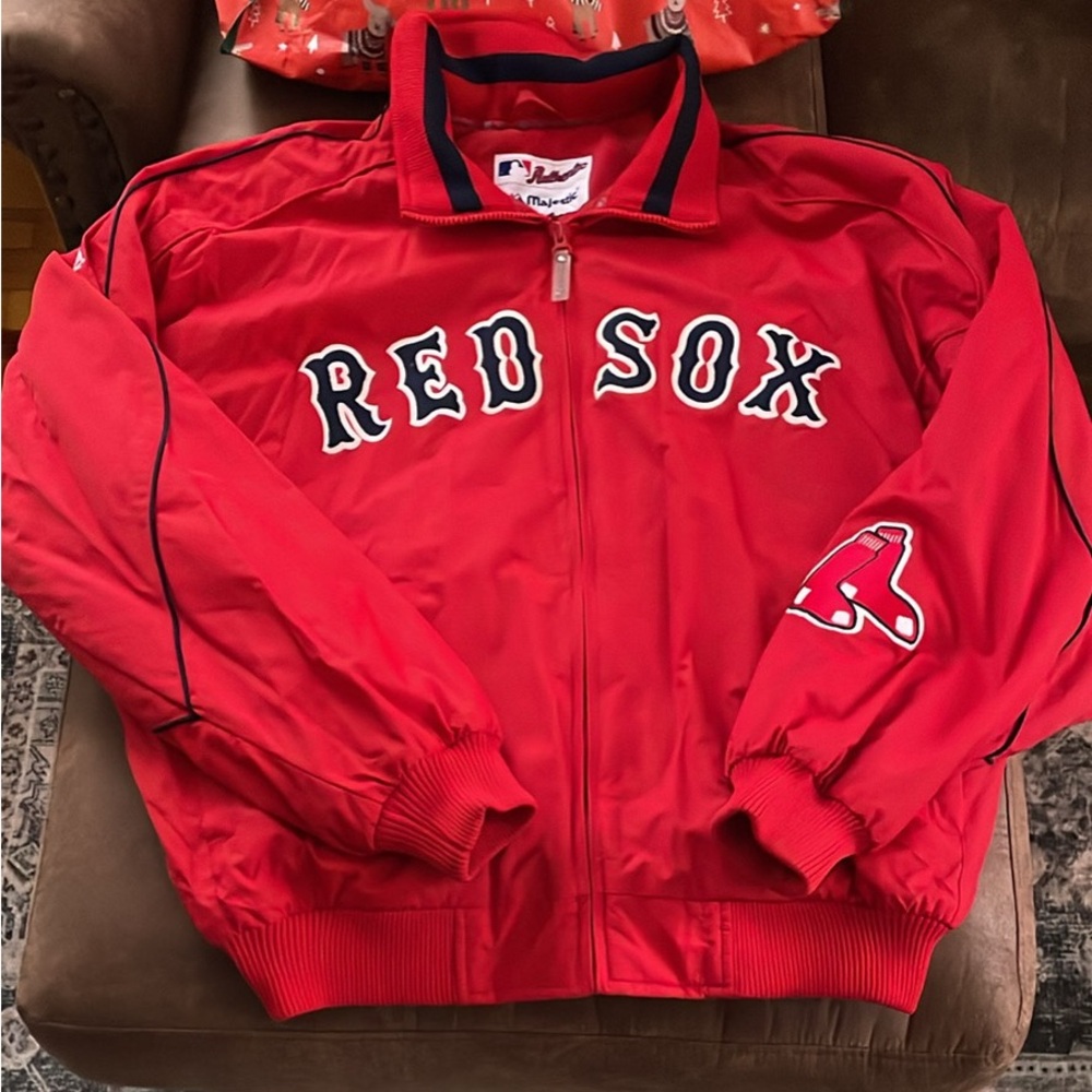 Vintage Majestic Red-Sox BaseballJacket